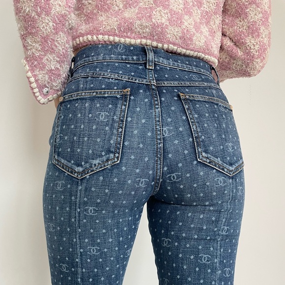 Chanel Pink White Metallic Knit Cardigan Jacket FR 34 Tweed - Picture 5 of 6